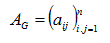 A(G) = prvek o souřadnicích i,j